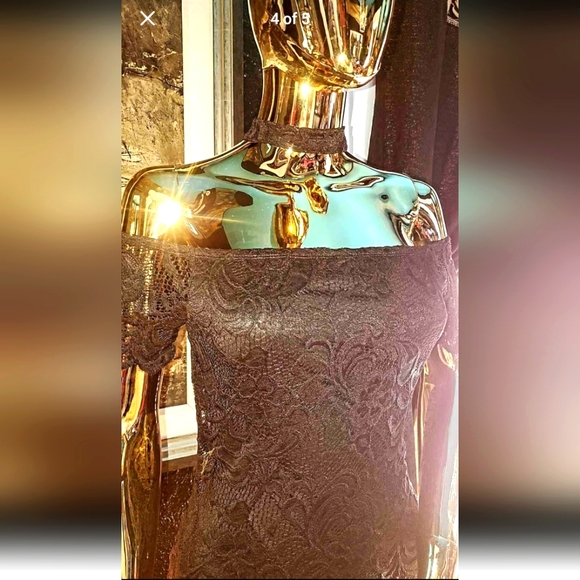 Gorgeous Little Black Dress, LBD. All Lace, with lovely buttoned choker. Sexy :) - Picture 4 of 5